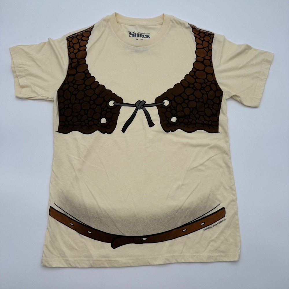 DreamWorks‎ Shrek Costume Graphic T-Shirt Mens Small Ogre Cosplay